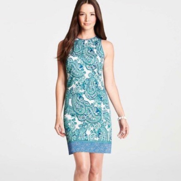 Ann Taylor Dresses & Skirts - Ann Taylor Green/ Blue Paisley Dress